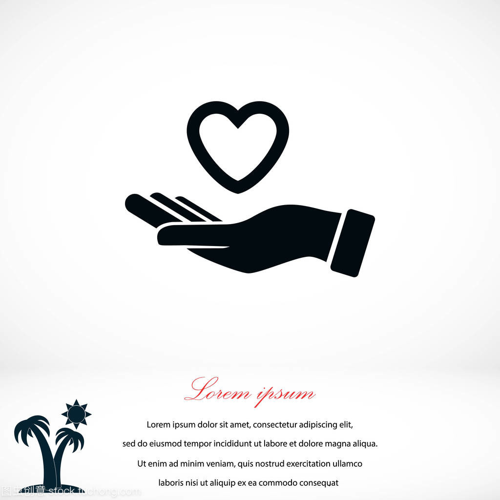 掌心的意象 心形图标在平面设计中的力量与表达